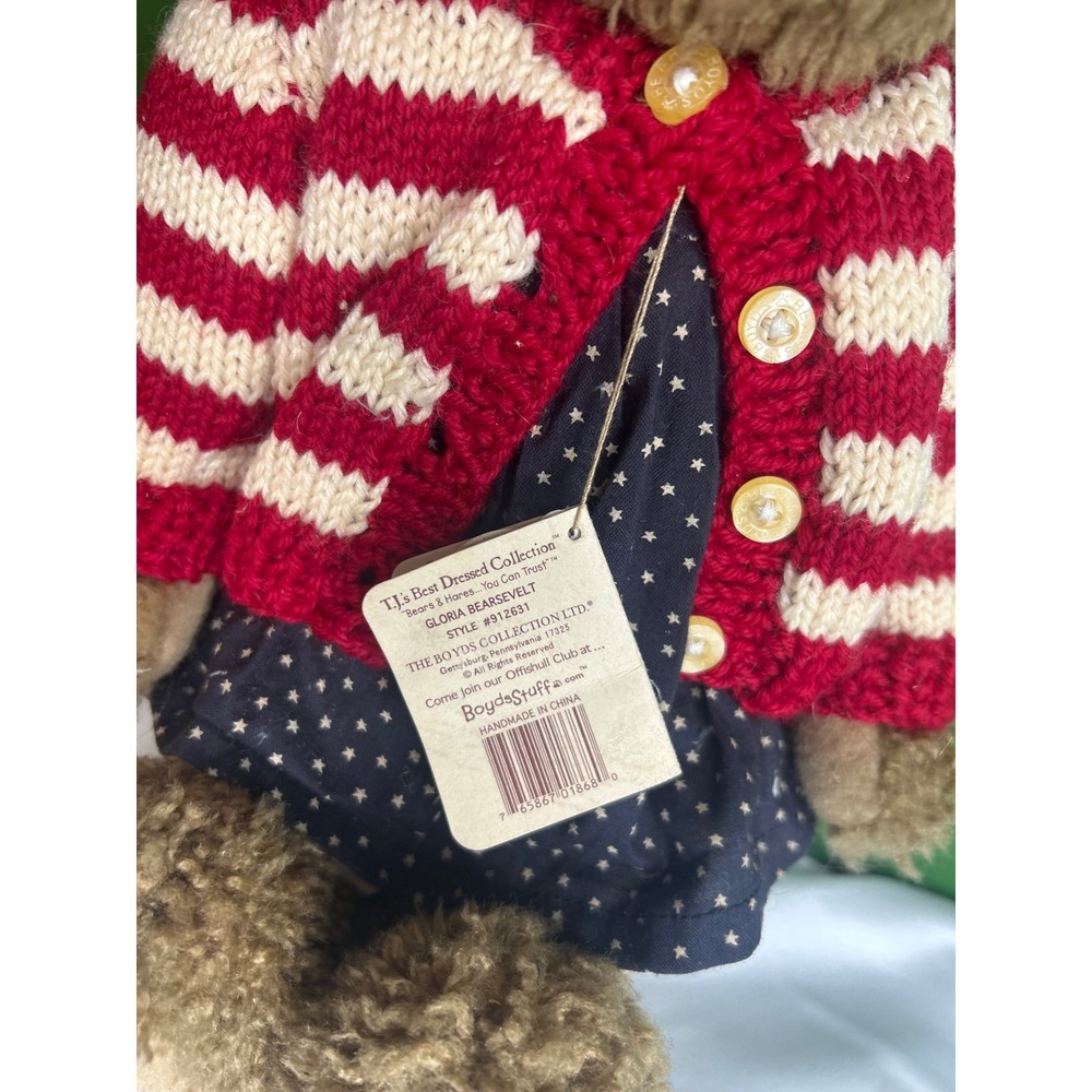 Boyds Bears Gloria Bearsevelt T.J. Best Dressed Collection Plush 912631 NWT - Picture 6 of 11